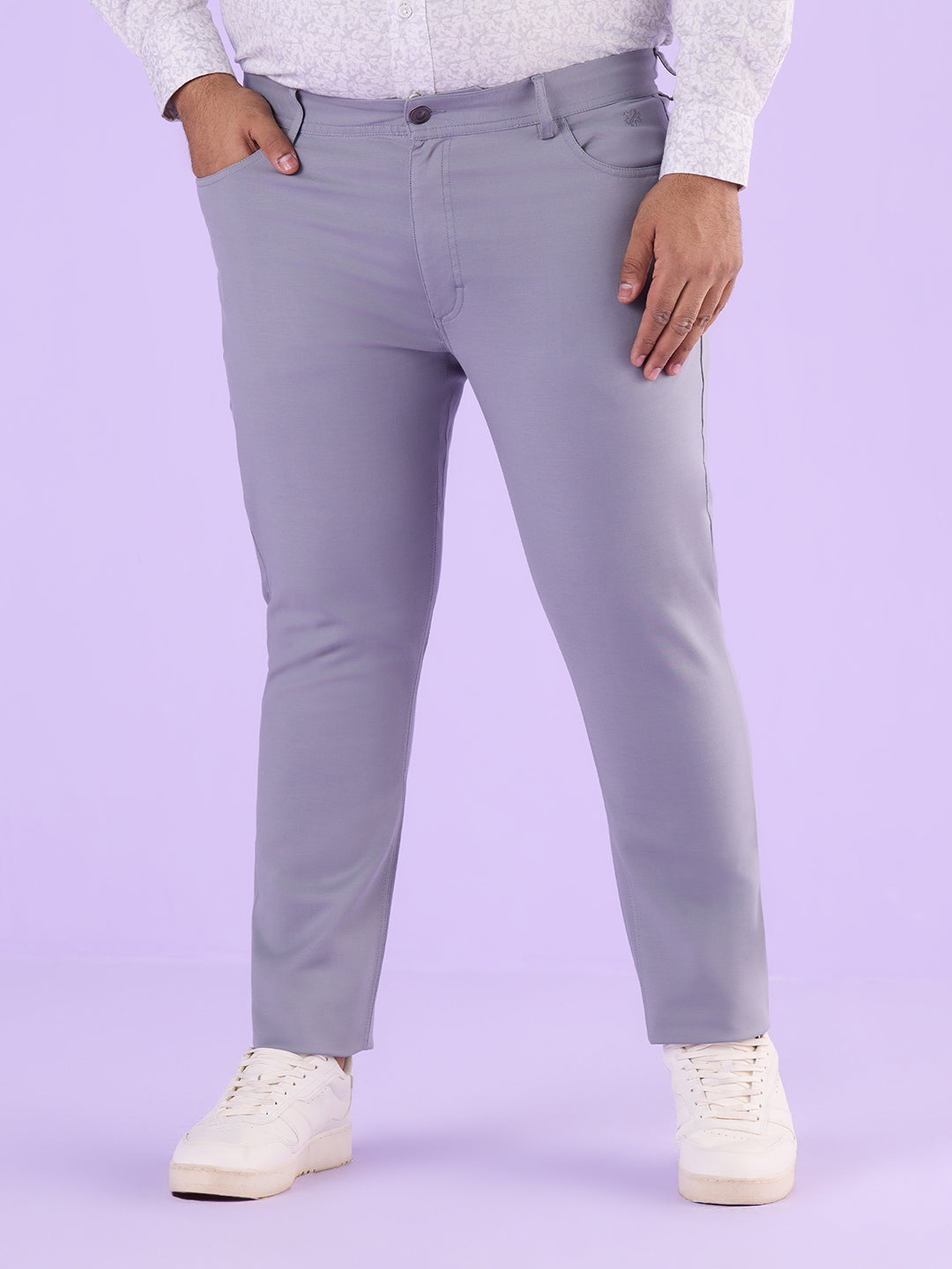 Men Hangout Solid Strech Trouser | XL-7XL