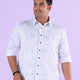 Plus Size Fluid Floral Print Stretch Satin Shirt | XL-7XL
