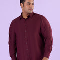 Plus Size Subtle Dobby Stripe Satin Shirt | XL-7XL