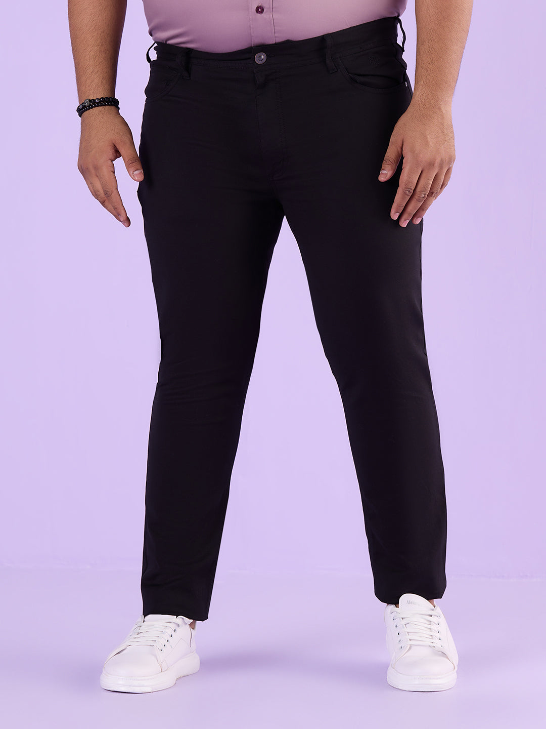 Men Hangout Solid Strech Trouser | XL-7XL