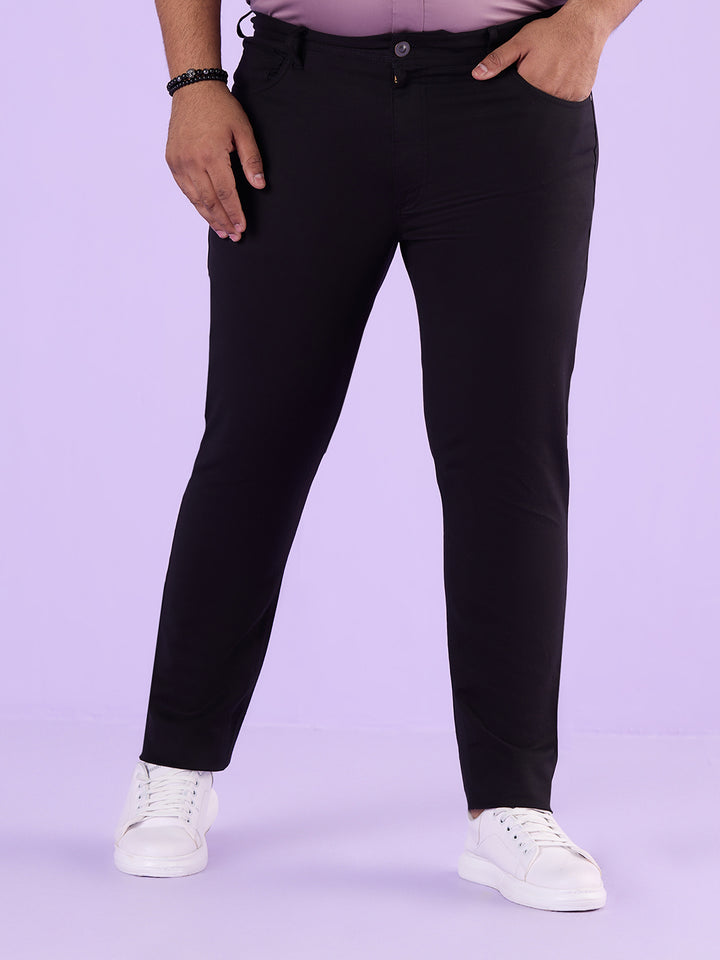 Men Hangout Solid Strech Trouser | XL-7XL