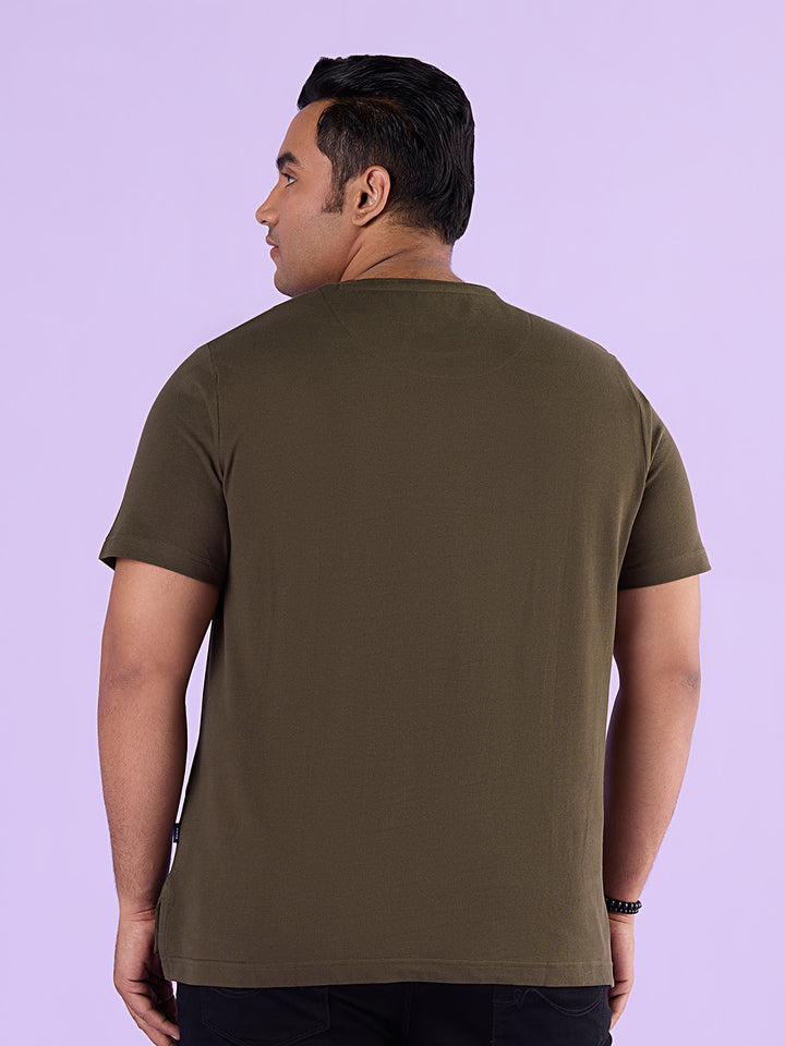 PLUS SIZE STRUCTURE KNIT GRAPHIC T-SHIRT FOR MEN | XL-7XL
