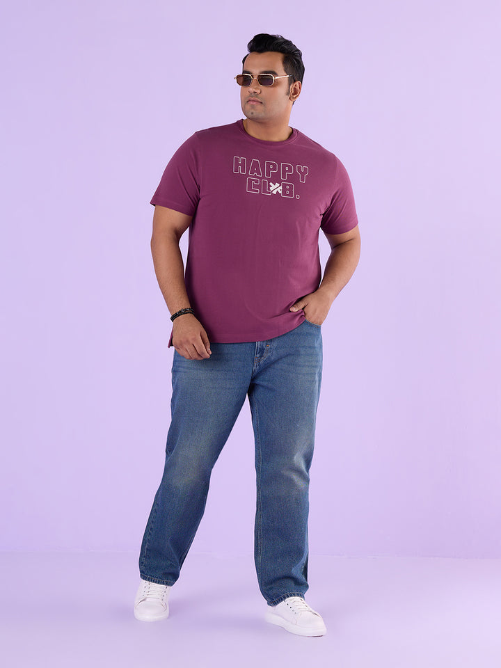 PLUS SIZE STRUCTURE KNIT GRAPHIC T-SHIRT FOR MEN | XL-7XL