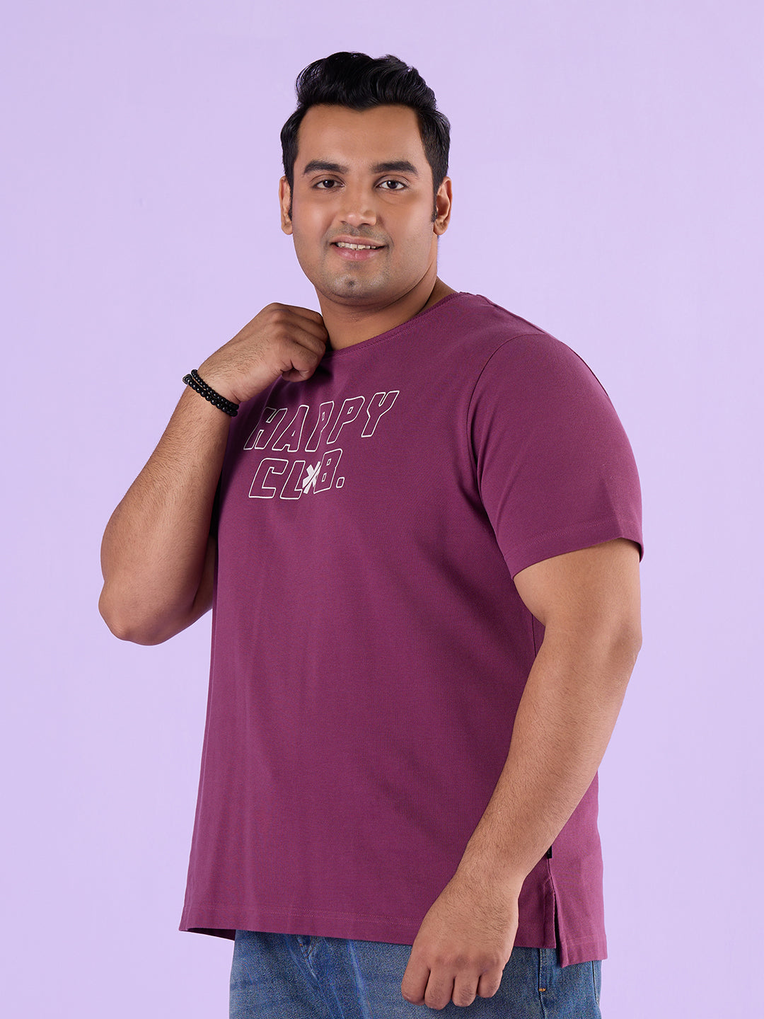 PLUS SIZE STRUCTURE KNIT GRAPHIC T-SHIRT FOR MEN | XL-7XL