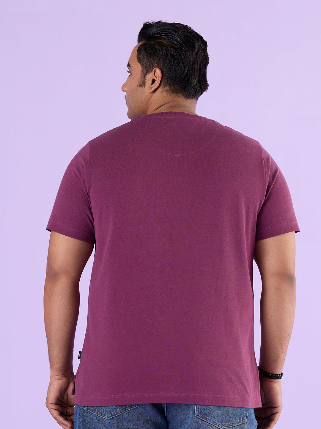 PLUS SIZE STRUCTURE KNIT GRAPHIC T-SHIRT FOR MEN | XL-7XL