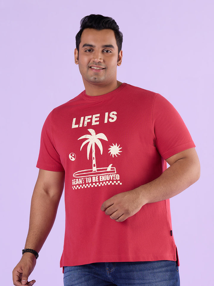 Enjoy The Life Graphic Pique T-Shirt