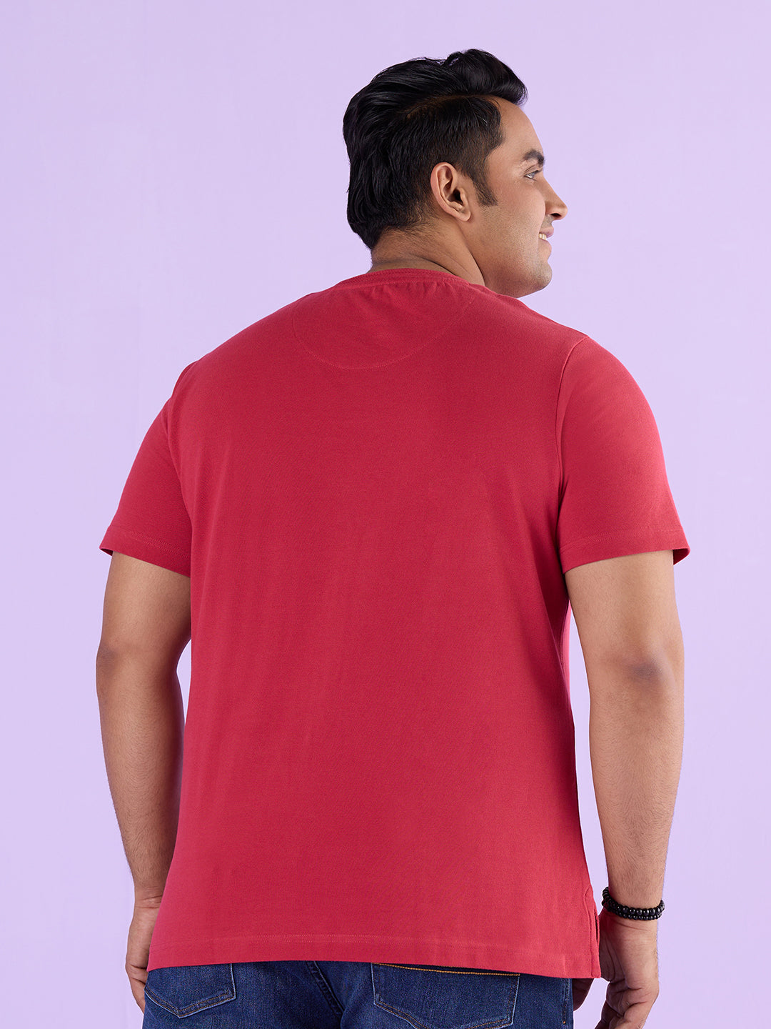 PLUS SIZE STRUCTURE KNIT GRAPHIC T-SHIRT FOR MEN | XL-7XL