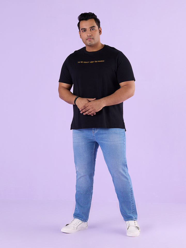 PLUS SIZE STRUCTURE KNIT GRAPHIC T-SHIRT FOR MEN | XL-7XL