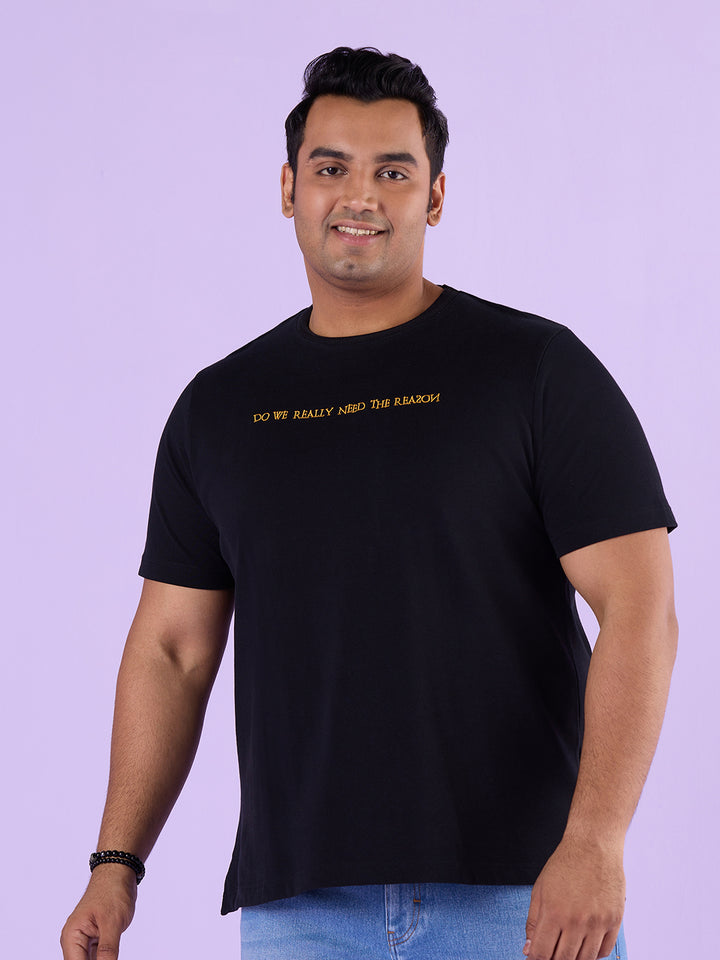 PLUS SIZE STRUCTURE KNIT GRAPHIC T-SHIRT FOR MEN | XL-7XL