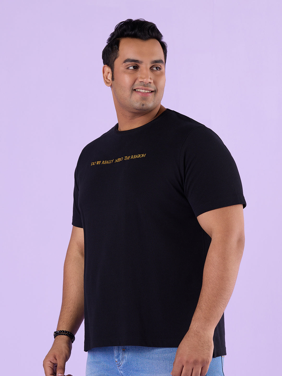 PLUS SIZE STRUCTURE KNIT GRAPHIC T-SHIRT FOR MEN | XL-7XL