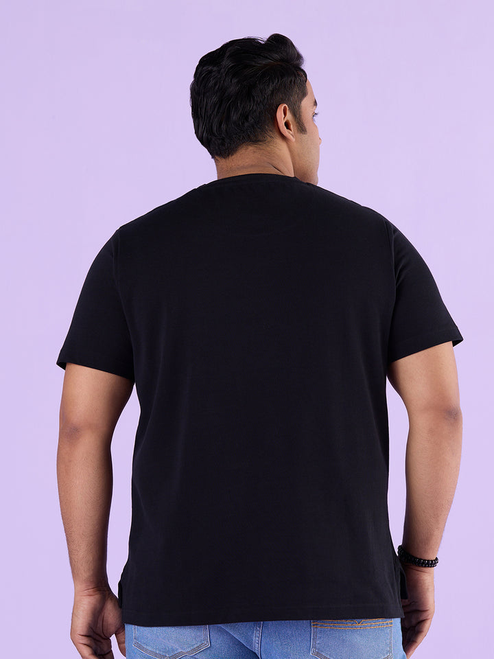 PLUS SIZE STRUCTURE KNIT GRAPHIC T-SHIRT FOR MEN | XL-7XL