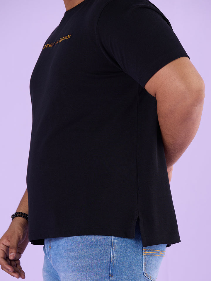 PLUS SIZE STRUCTURE KNIT GRAPHIC T-SHIRT FOR MEN | XL-7XL