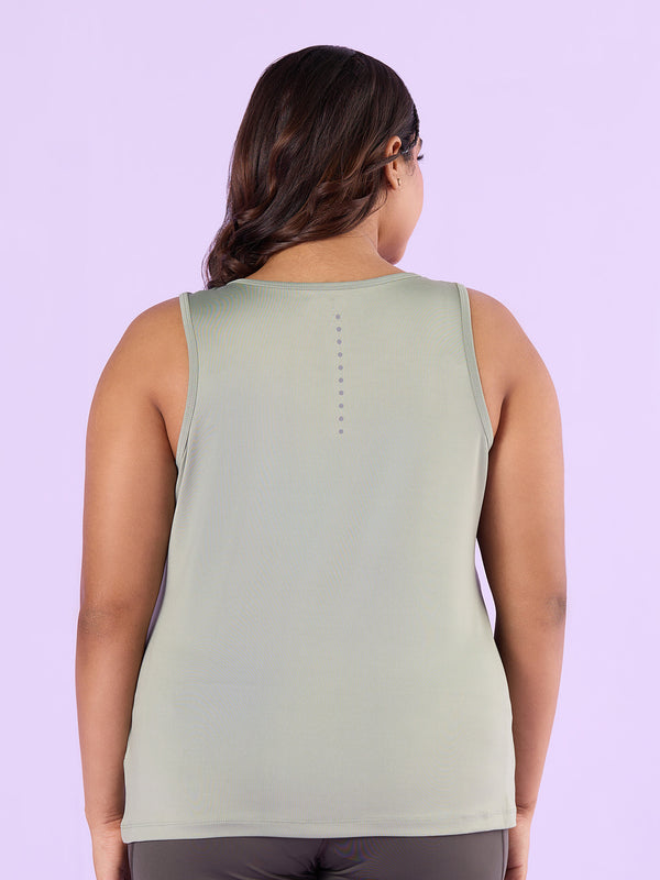 Grey Knitted Tank Top | XL-7XL