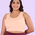 Plus Size Knitted Nylon Stretch Sports Bra | XL-7XL