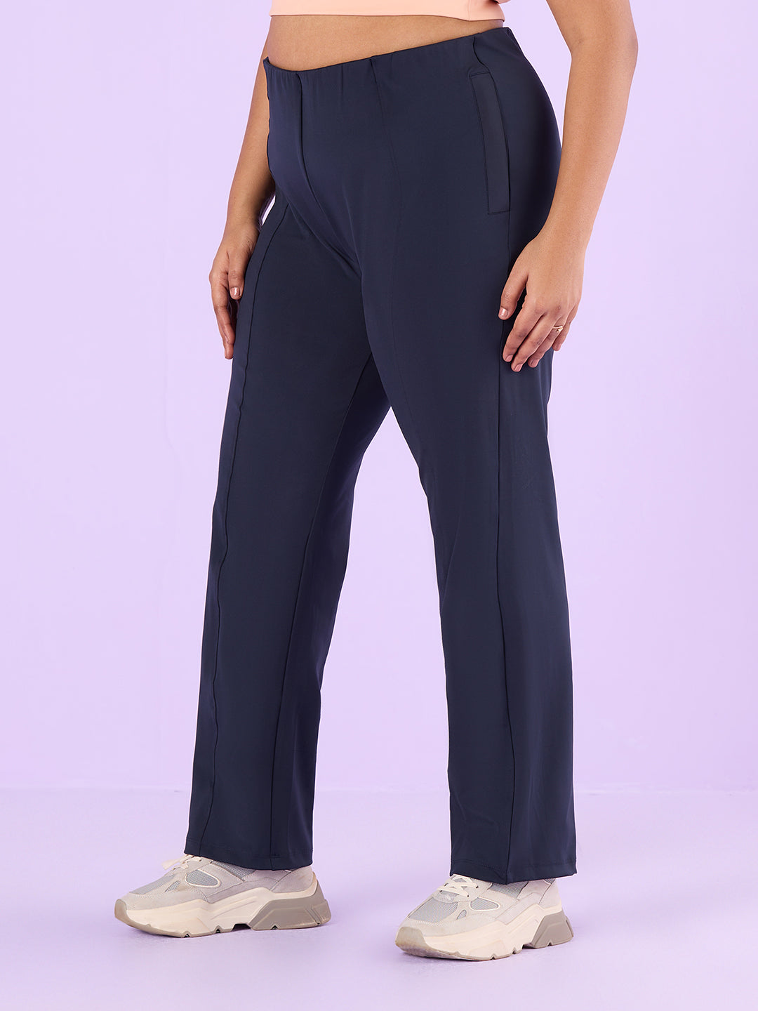 Get Plus Size Plus Size Knitted Stretch Track Pant XL-7XL for