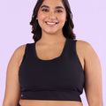 Plus Size Knitted Nylon Stretch Sports Bra | XL-7XL