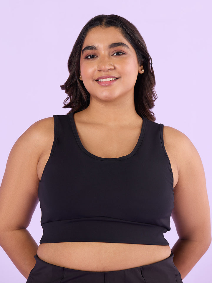 Knitted Nylon Stretch Sports Bra