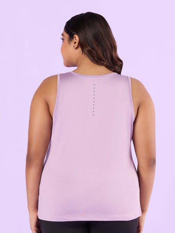 Plus Size Lilac Knitted Tank Top | XL-7XL