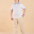 Plus Size Premium Printed Stretch Polo T-Shirt | XL-7XL