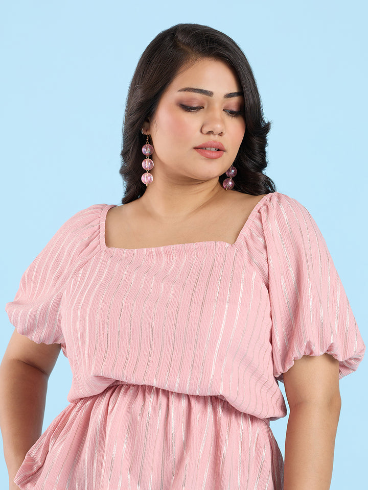 Dusty Pink Lurex Top