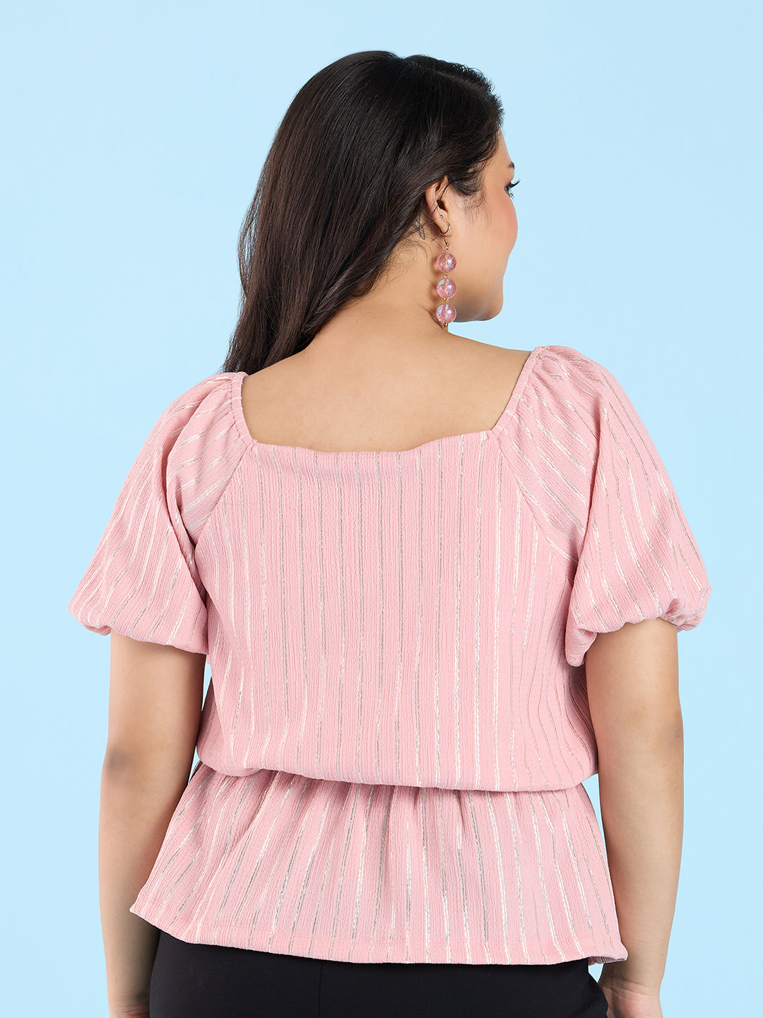 Dusty Pink Lurex Top