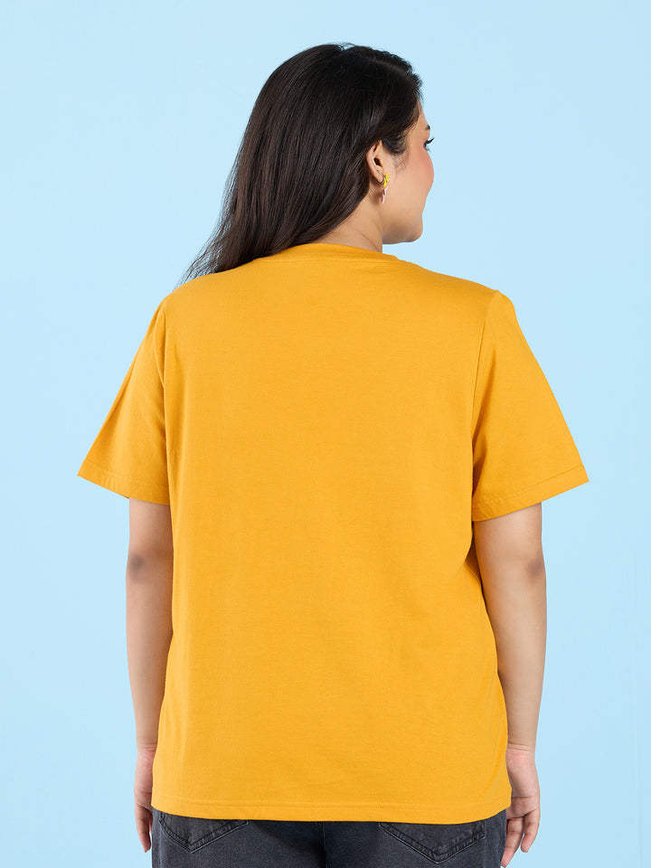 Mustard V Neck T-Shirt