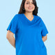 Plus Size Electric Blue V Neck T-Shirt | XL-7XL