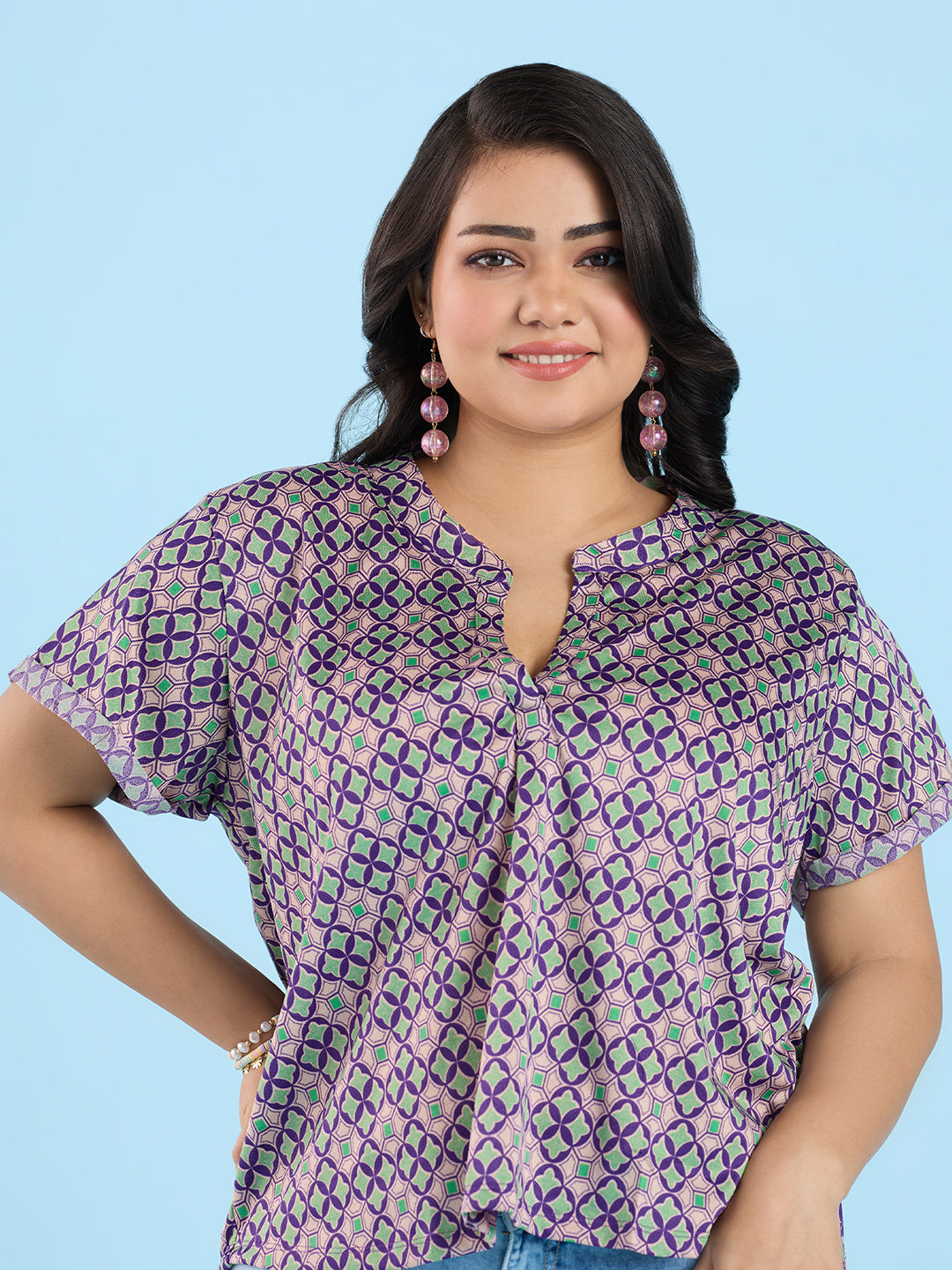 Tesselation Printed Top