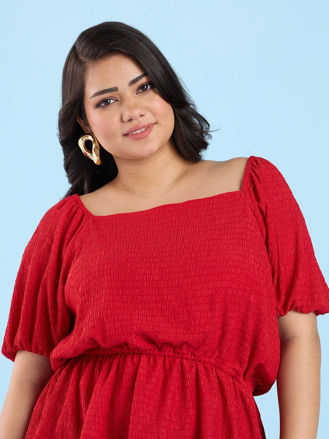 Textured Red Top