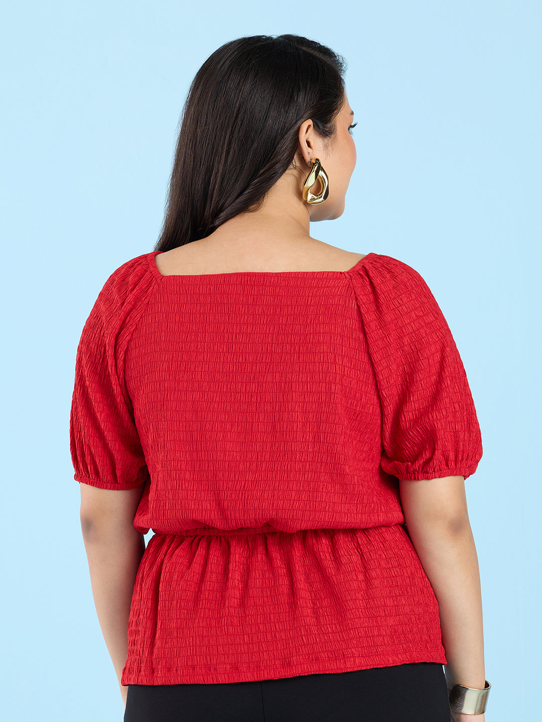 Textured Red Top
