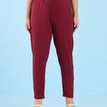 Plus Size Solid Knit Stretch Leggings | XL-7XL