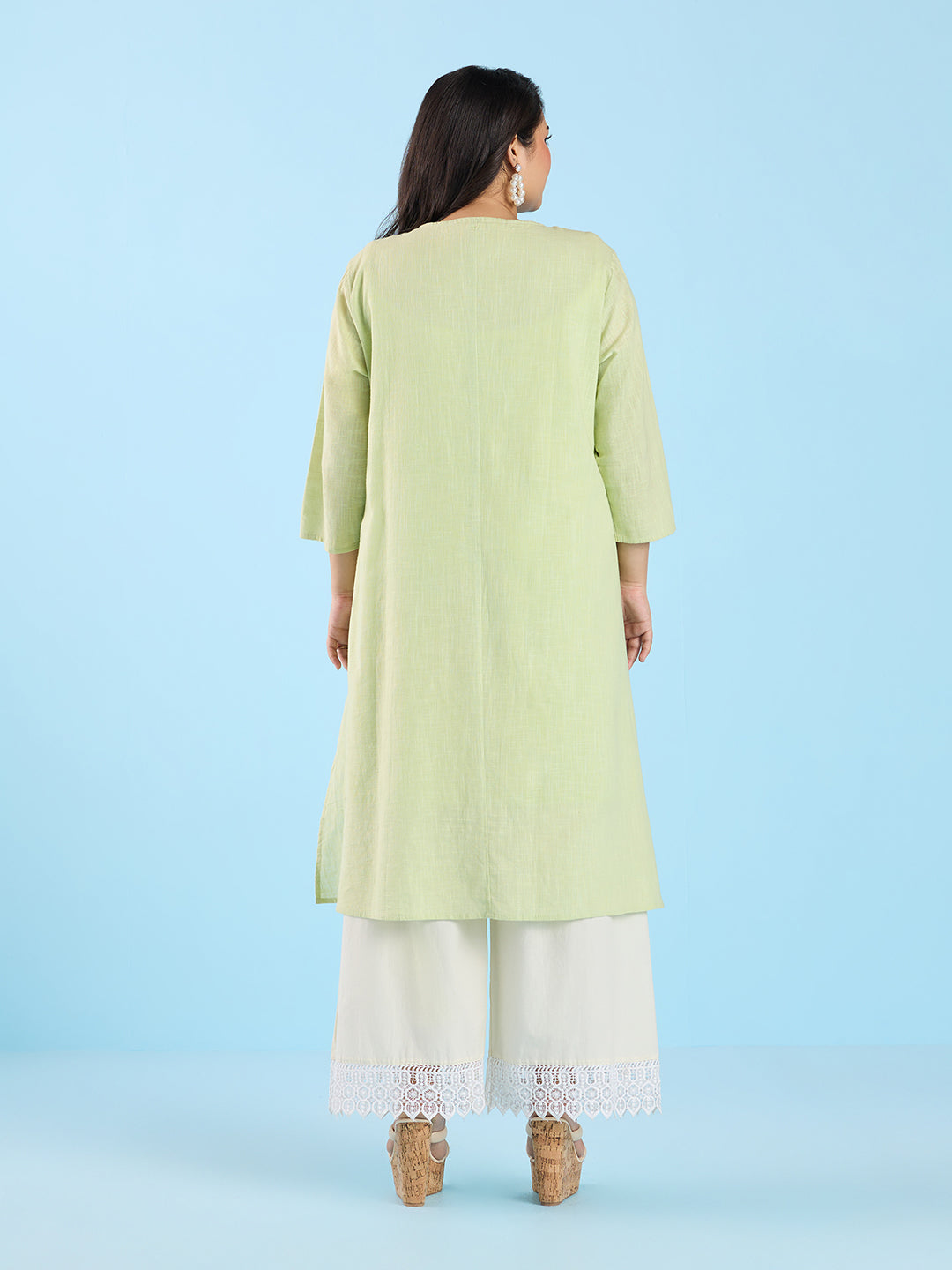 Pastel Green Slub Kurta