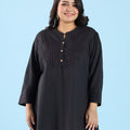 Plus Size Solid Slub Kurti | XL-7XL