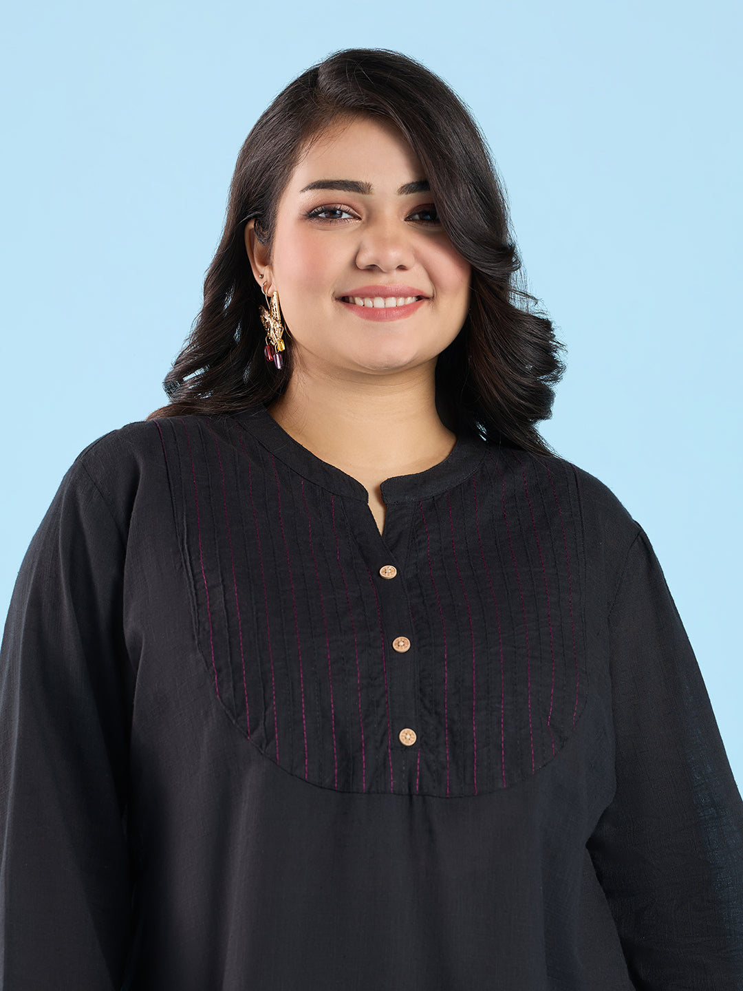 Solid Slub Kurti