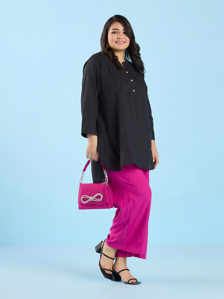 Solid Slub Kurti