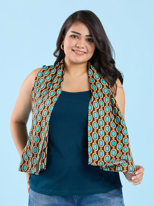 Plus Size Printed Viscose Satin Scarf | XL-7XL