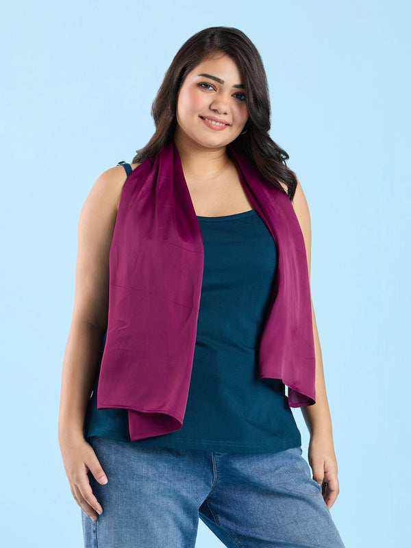 Plus Size Viscose Satin Scarf | XL-7XL