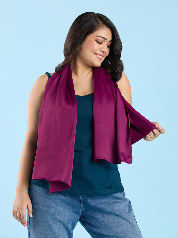 Plus Size Viscose Satin Scarf | XL-7XL