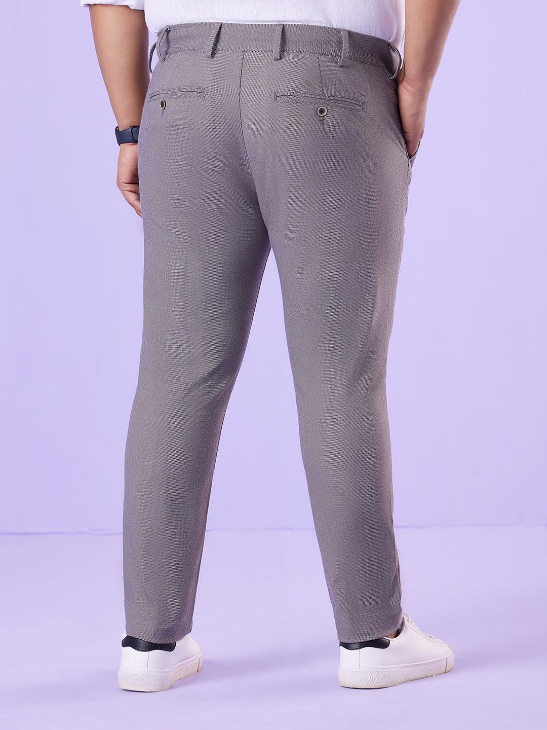 Men Hangout Solid Strech Trouser | XL-7XL