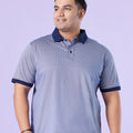 Plus Size Premium Ditsy Geo Printed Stretch Polo T-Shirt | XL-7XL