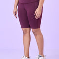 Plus Size Knitted Stretch Cycling Shorts With Pockets | XL-7XL