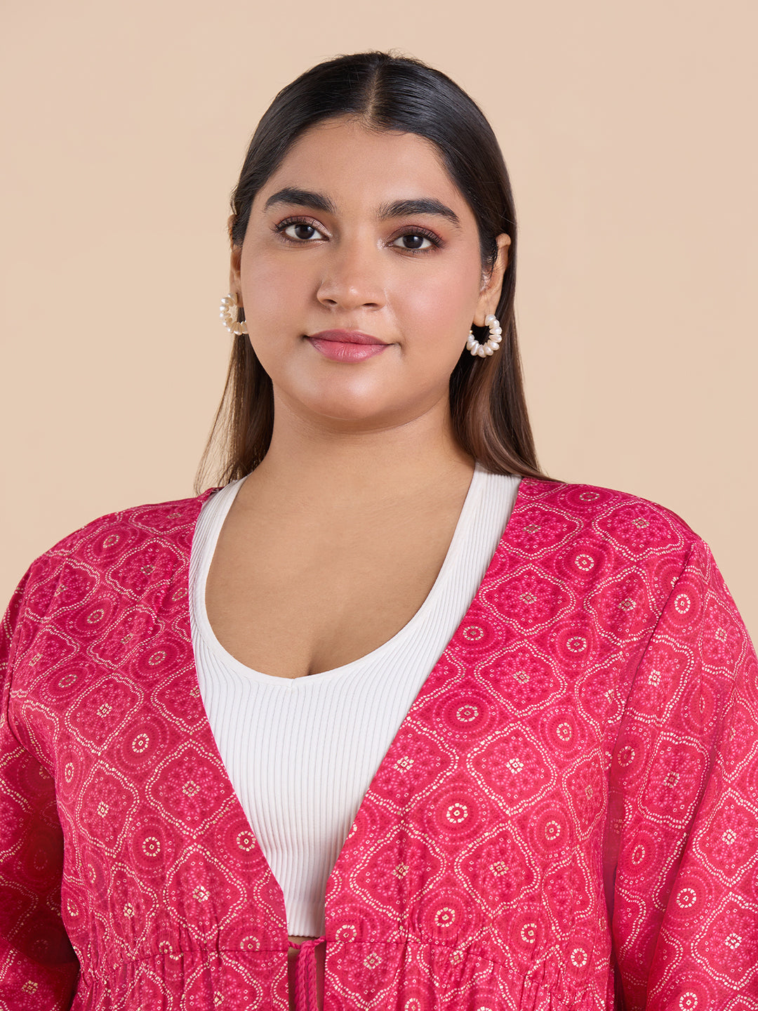 Get Plus Size Plus Size Womens Ethnic Shrug Festive XL-7XL for