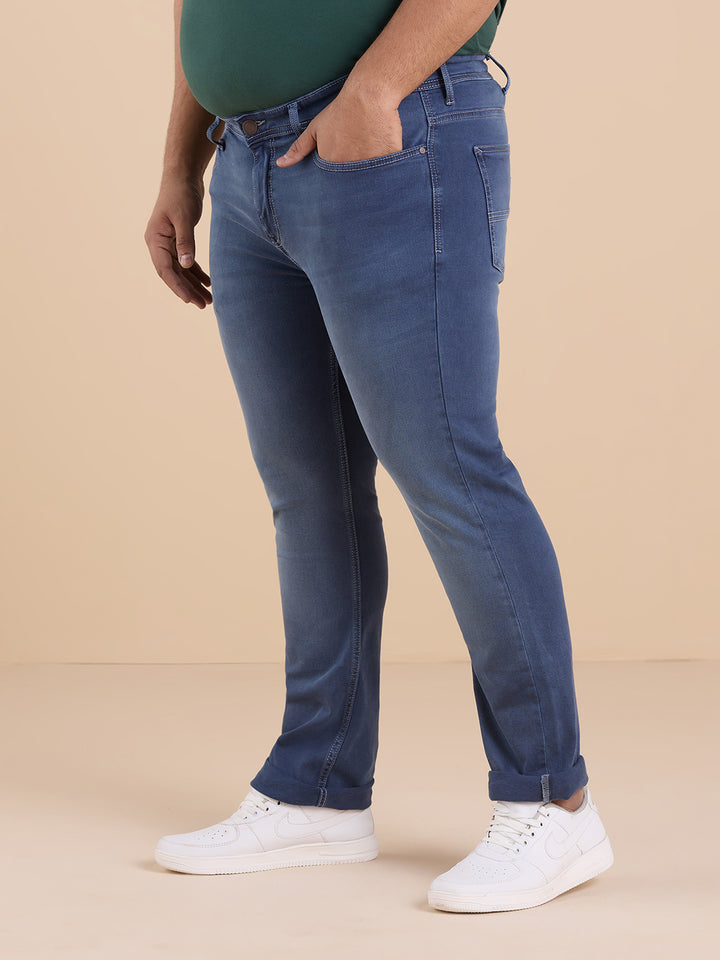 Mid Night Indigo Washed Kevin Fit Stretch Jeans