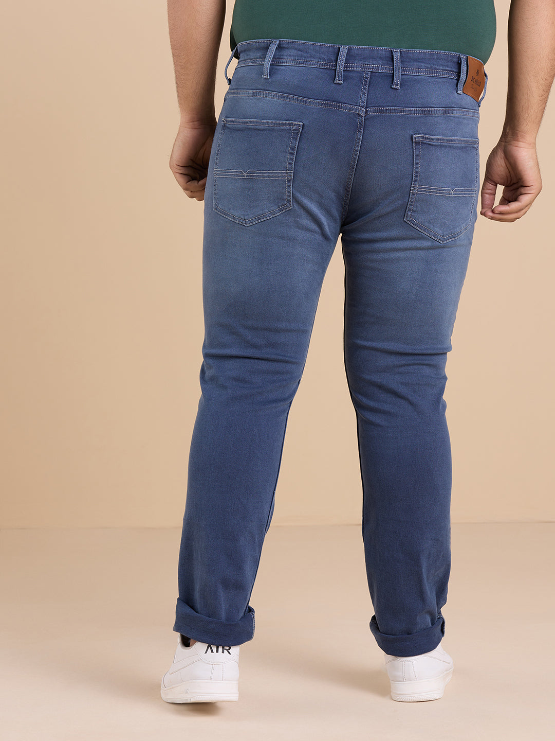 Mid Night Indigo Washed Kevin Fit Stretch Jeans