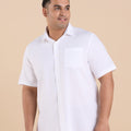 Plus Size Linen Rich Half Sleeve Shirt | XL-7XL