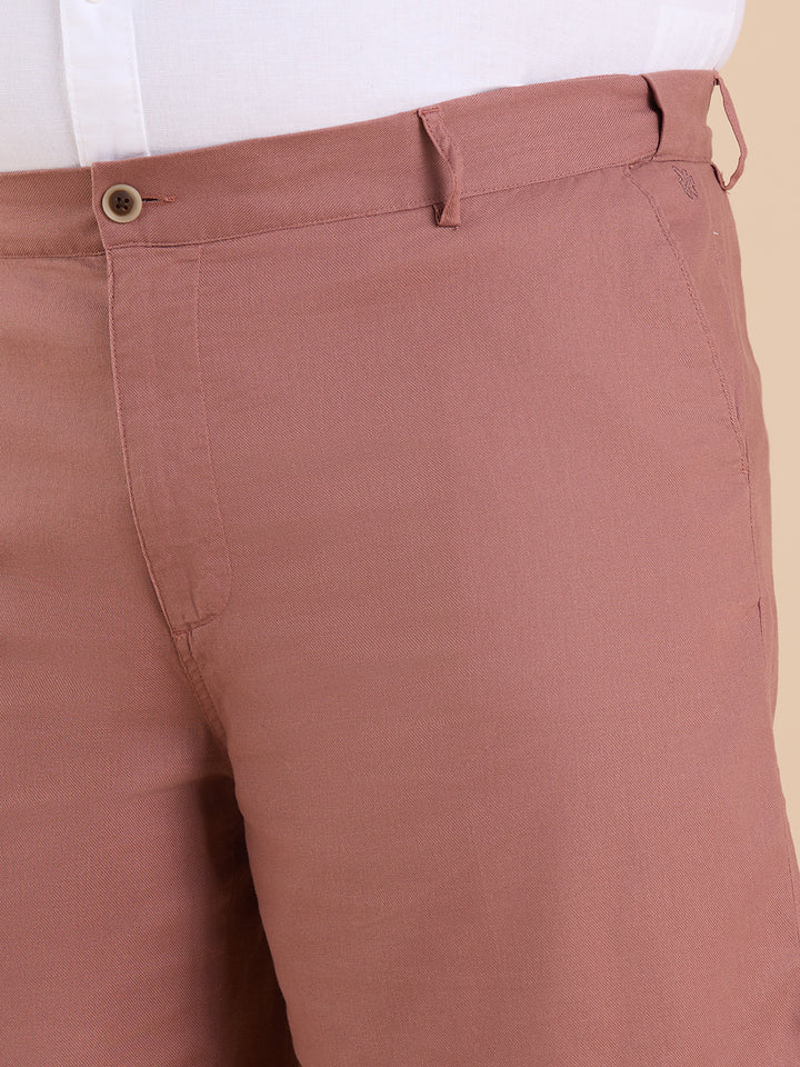 Peached Twill Solid Flexi Shorts