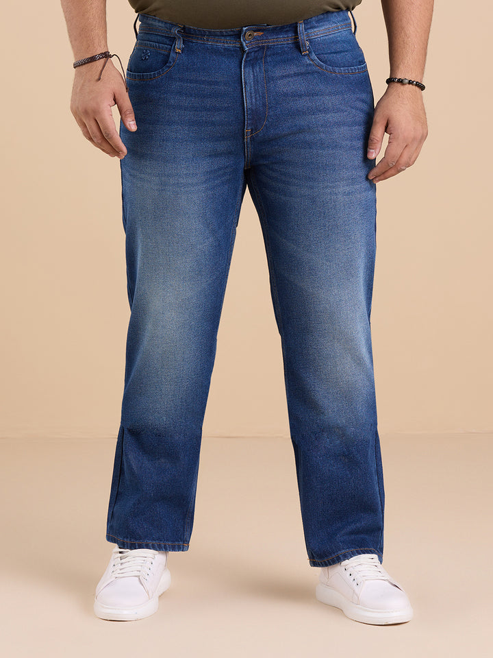 Vintage Aged Blue Essence James Fit Stretch Jeans
