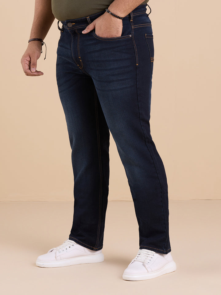 Faded Twilight  Blue Coated Kevin Fit  Flextech Jeans