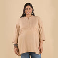 Plus Size Solid Slub Kurti | XL-7XL