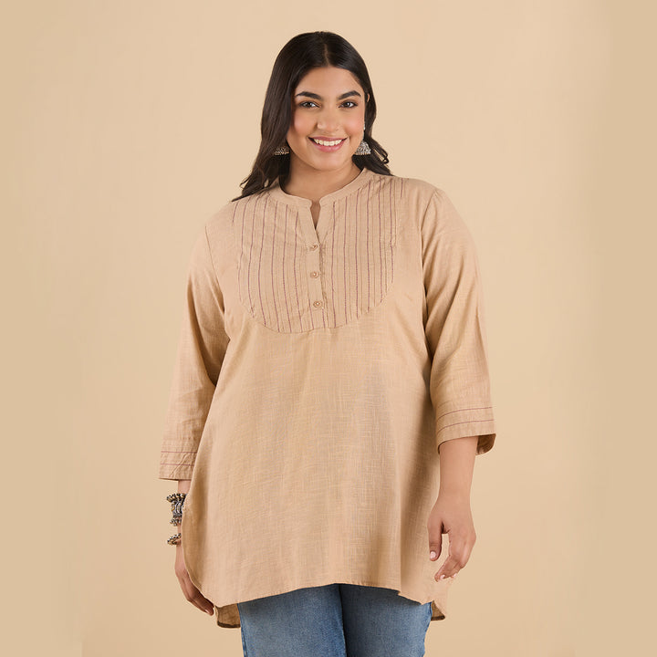 Solid Slub Kurti